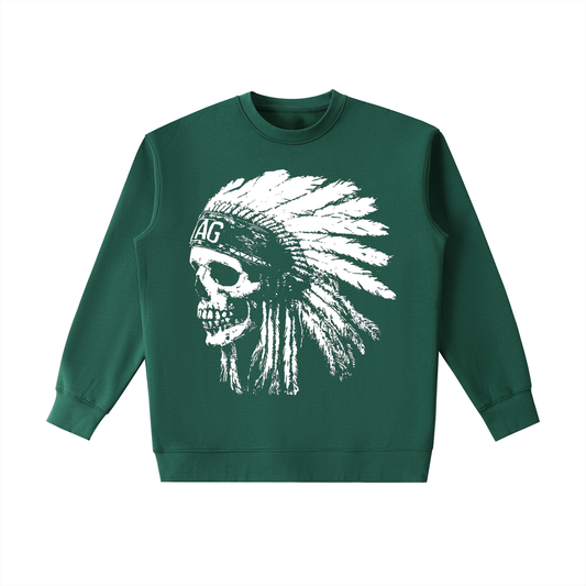 Indian Head Dress Skull AG - Heavyweight Sweatshirt