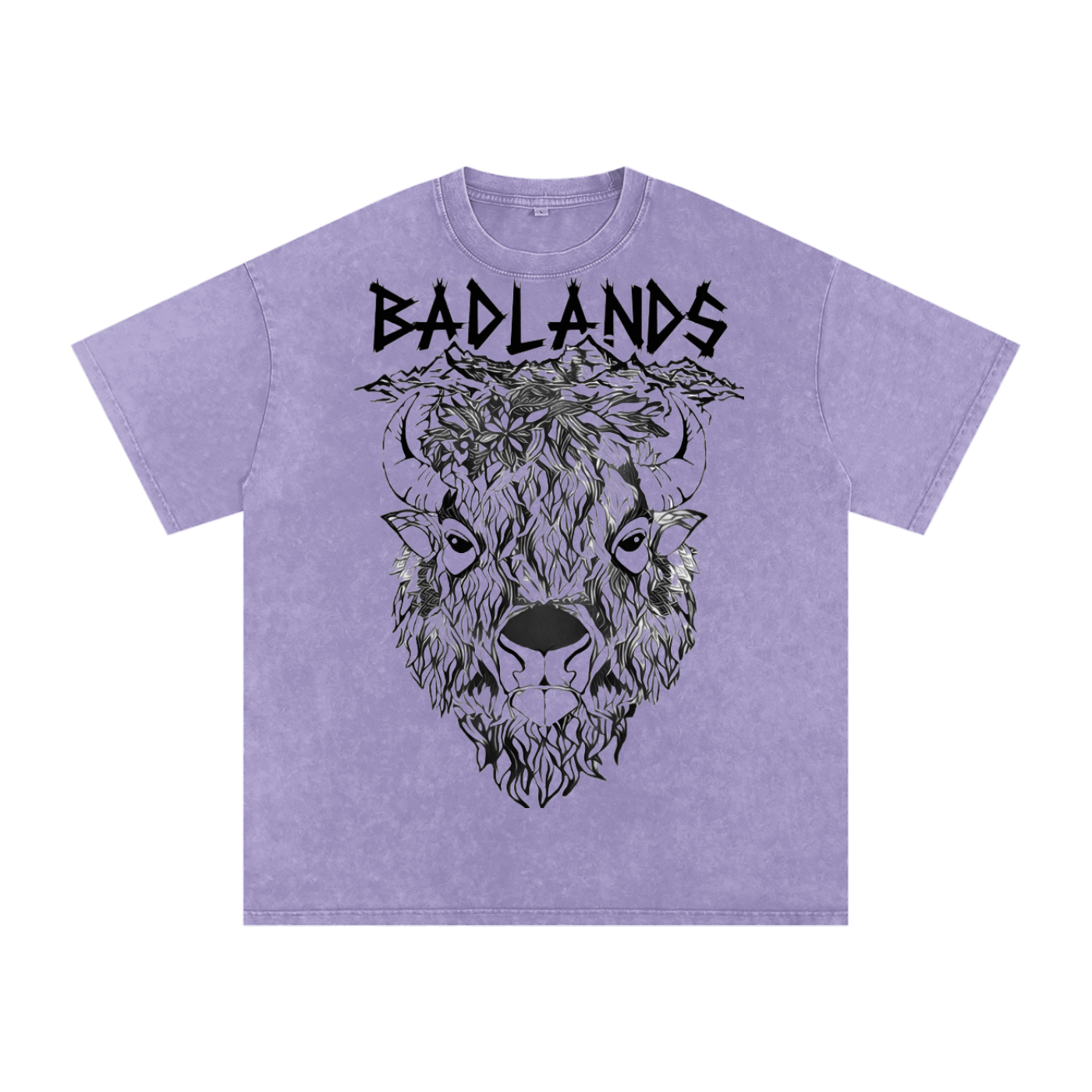 MULTI-COLOR BANDLANDS - Acid Wash Oversize T-Shirt - 250 GSM