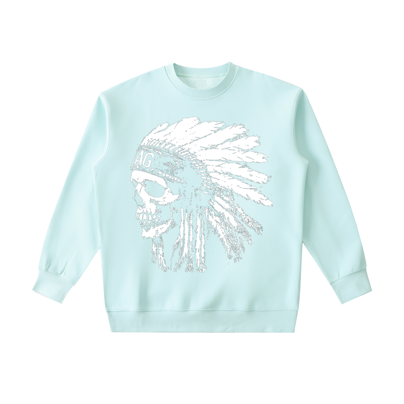 Indian Head Dress Skull AG - Heavyweight Sweatshirt
