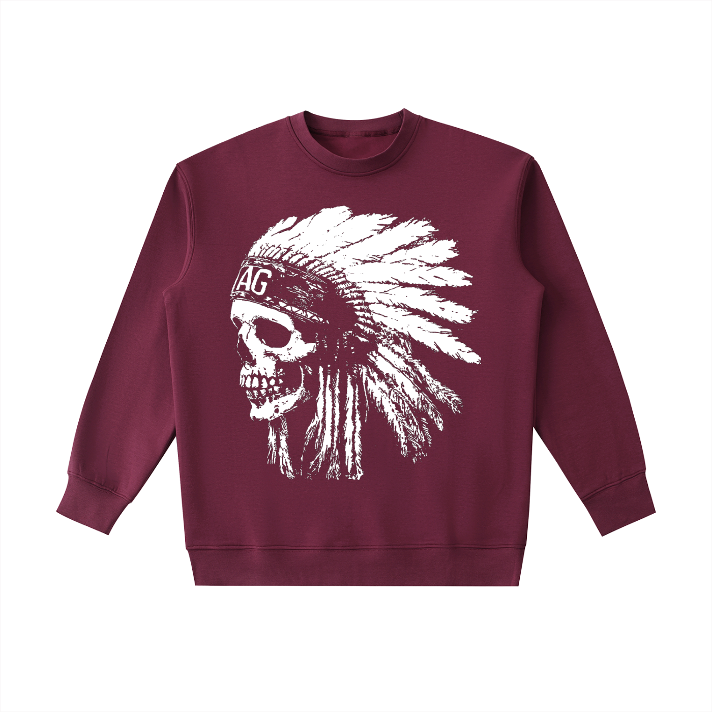 Indian Head Dress Skull AG - Heavyweight Sweatshirt