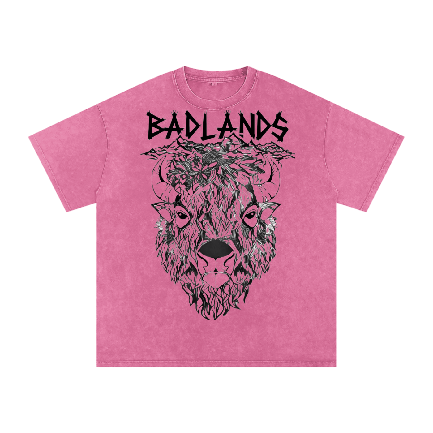 MULTI-COLOR BANDLANDS - Acid Wash Oversize T-Shirt - 250 GSM