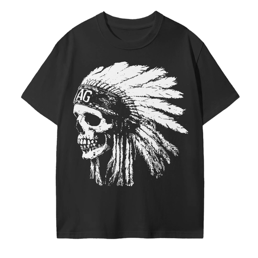 Soft Touch Skull Head Drees AG T-Shirt - 200 GSM