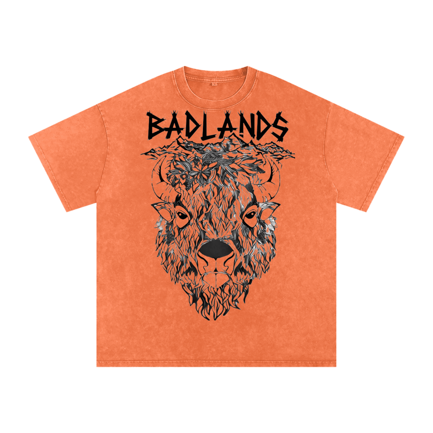MULTI-COLOR BANDLANDS - Acid Wash Oversize T-Shirt - 250 GSM