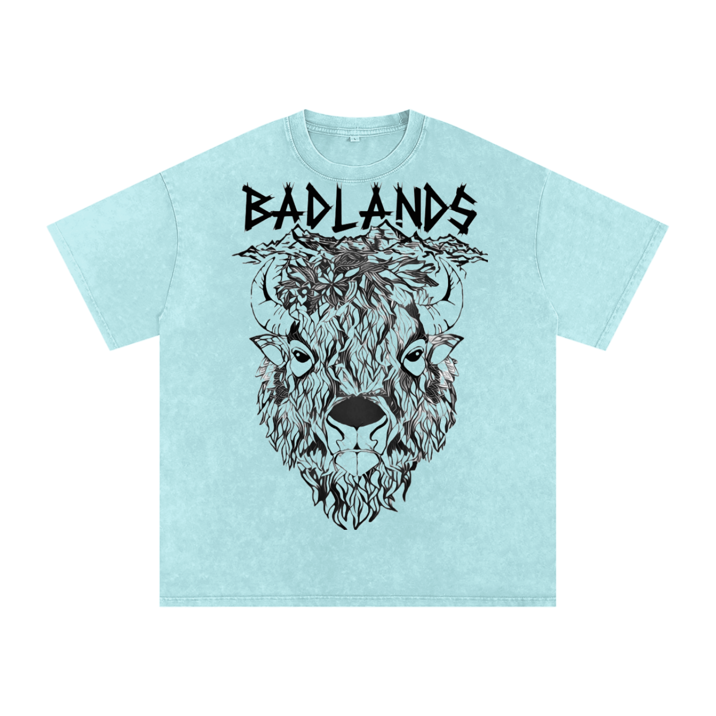MULTI-COLOR BANDLANDS - Acid Wash Oversize T-Shirt - 250 GSM